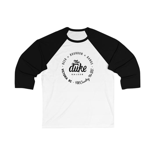 Duke Saloon Circle Logo 3\4 Sleeve Baseball Tee